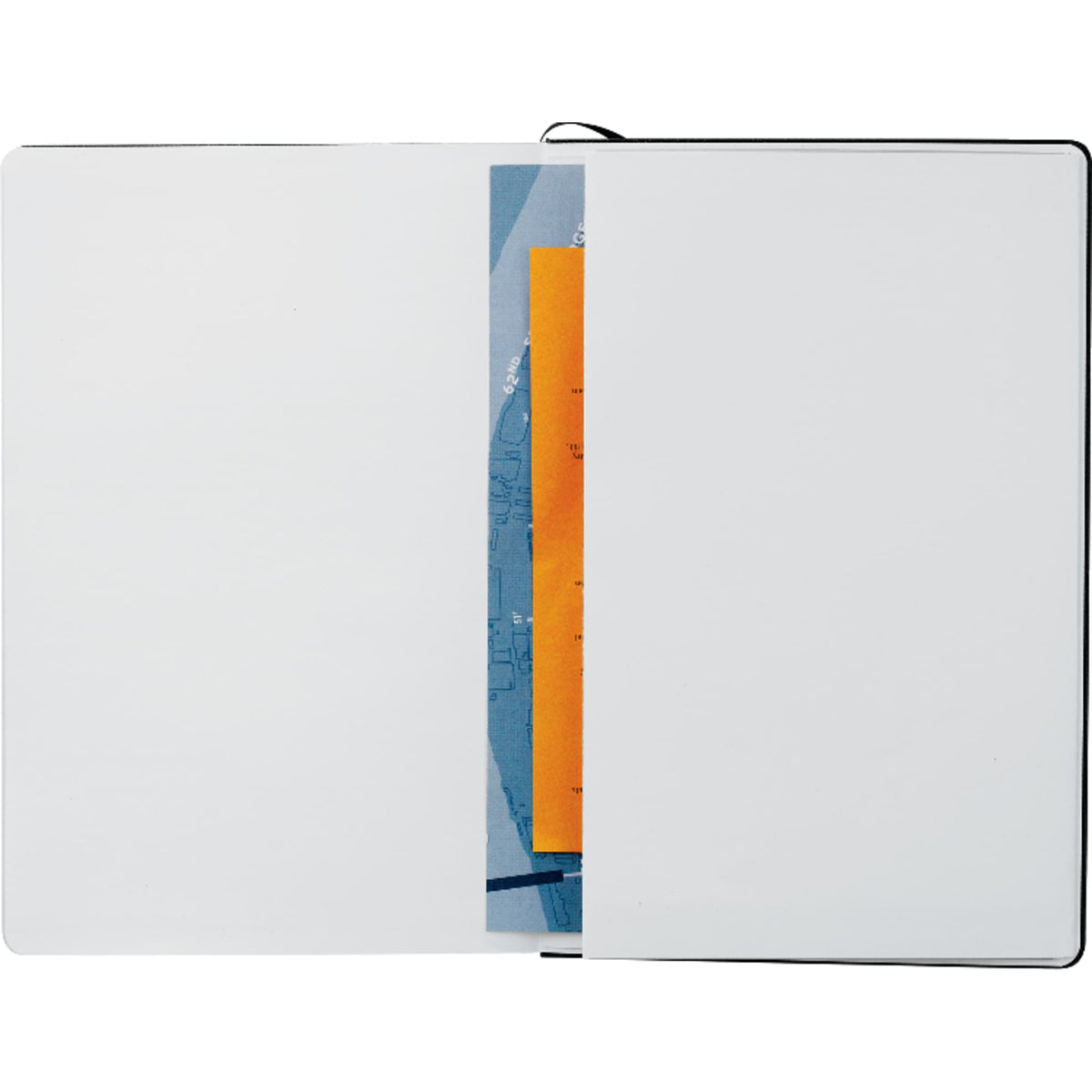 Ambassador Hardcover Journal with Accordion Pocket, 5.5 x 8.5 Inches Debossing - Black - Photo