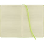 Ambassador Hardcover Journal with Accordion Pocket, 5.5 x 8.5 Inches Debossing - Lime - Front 2