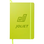 Ambassador Hardcover Journal with Accordion Pocket, 5.5 x 8.5 Inches Debossing - Lime - Front