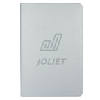 Ambassador Hardcover Journal with Accordion Pocket, 5.5 x 8.5 Inches Debossing - Silver - Front