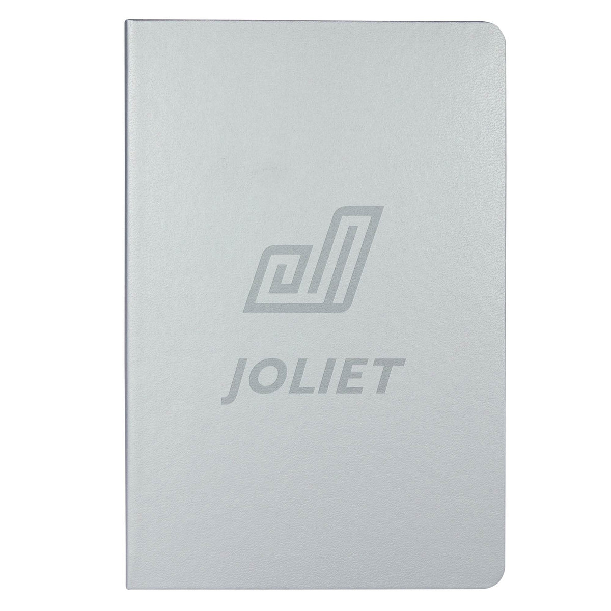 Ambassador Hardcover Journal with Accordion Pocket, 5.5 x 8.5 Inches Debossing - Silver - Front