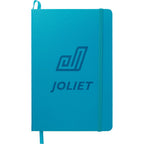 Ambassador Hardcover Journal with Accordion Pocket, 5.5 x 8.5 Inches Debossing - Turquoise - Front
