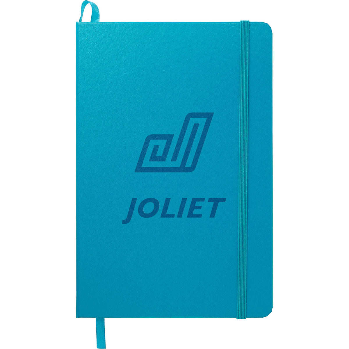 Ambassador Hardcover Journal with Accordion Pocket, 5.5 x 8.5 Inches Debossing - Turquoise - Front