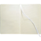Ambassador Hardcover Journal with Accordion Pocket, 5.5 x 8.5 Inches Debossing - White - Front 2