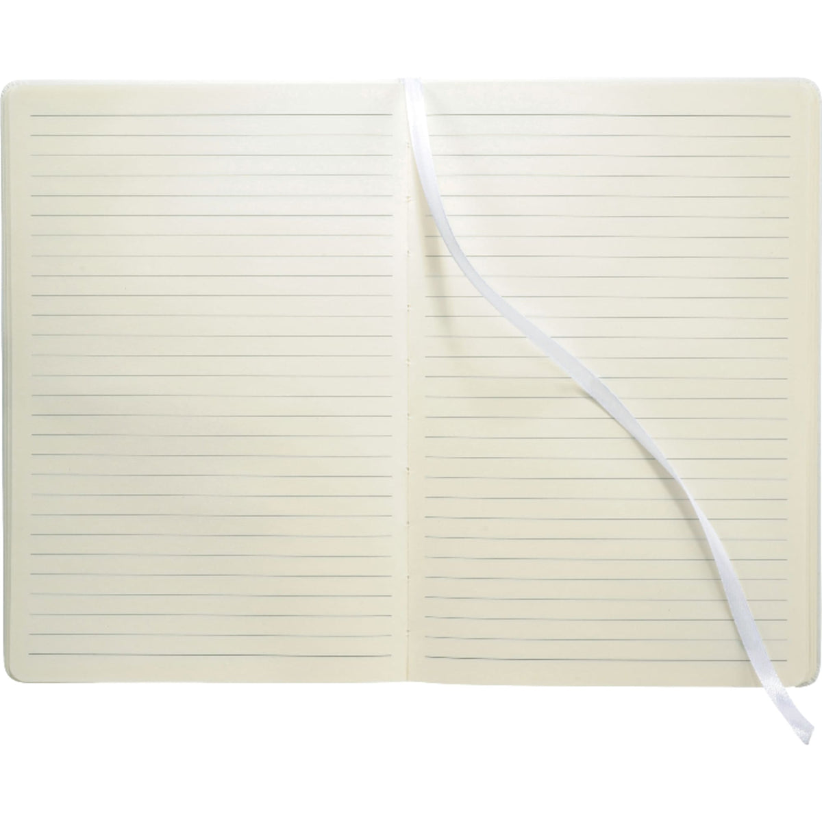 Ambassador Hardcover Journal with Accordion Pocket, 5.5 x 8.5 Inches Debossing - White - Front 2