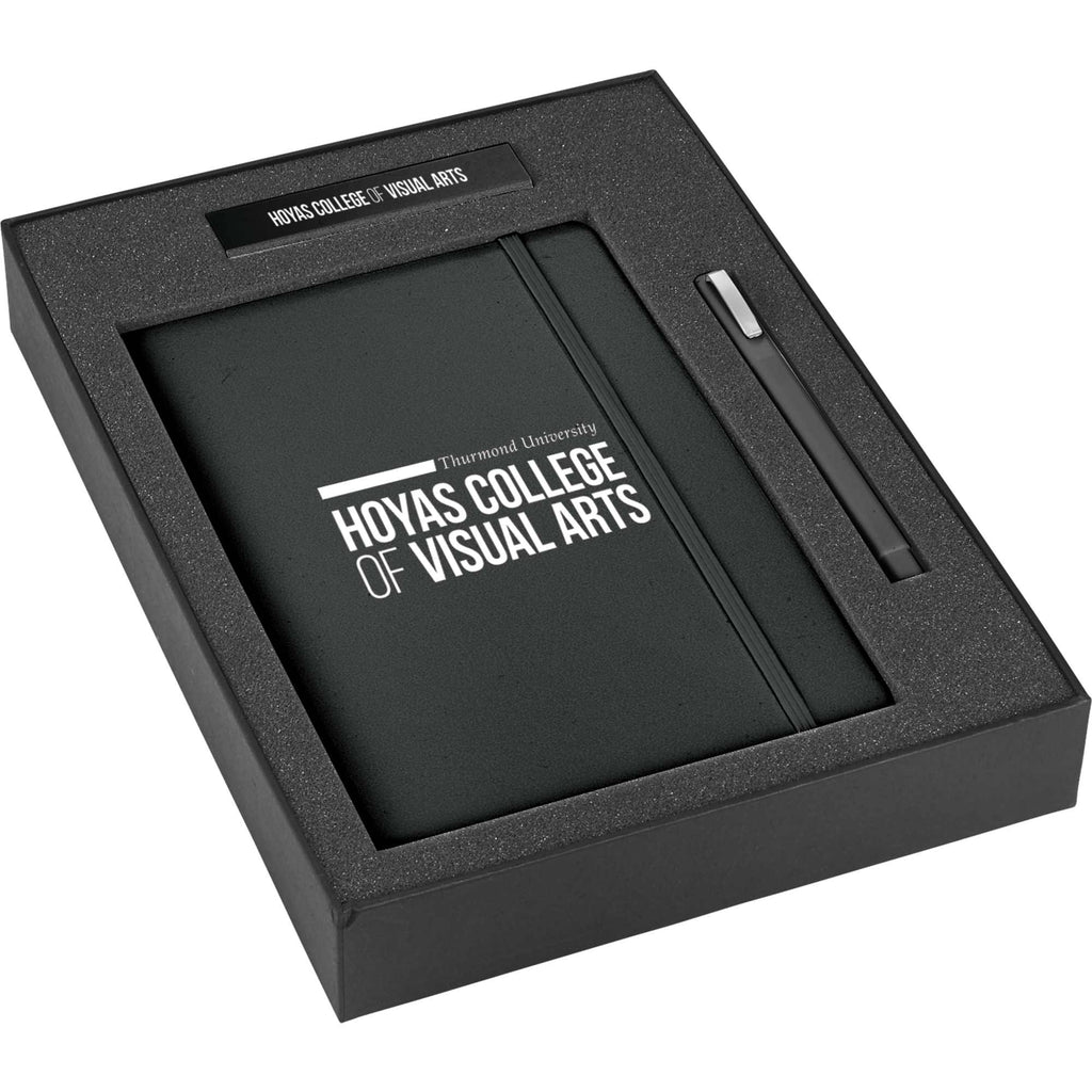 Ambassador Journal, Pen and Power Bank Gift Set Debossing - Black - Photo