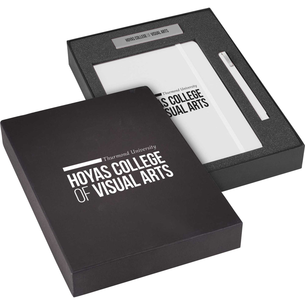 Ambassador Journal, Pen and Power Bank Gift Set Full Color - White - Front