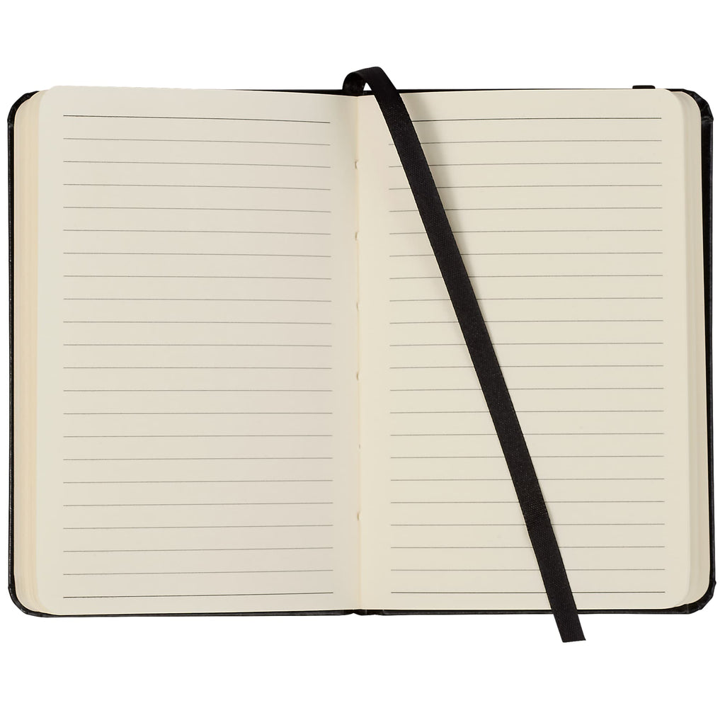 Ambassador Pocket Journal with Accordion Pocket, 3.5 x 5 Inches - Black - Front 2