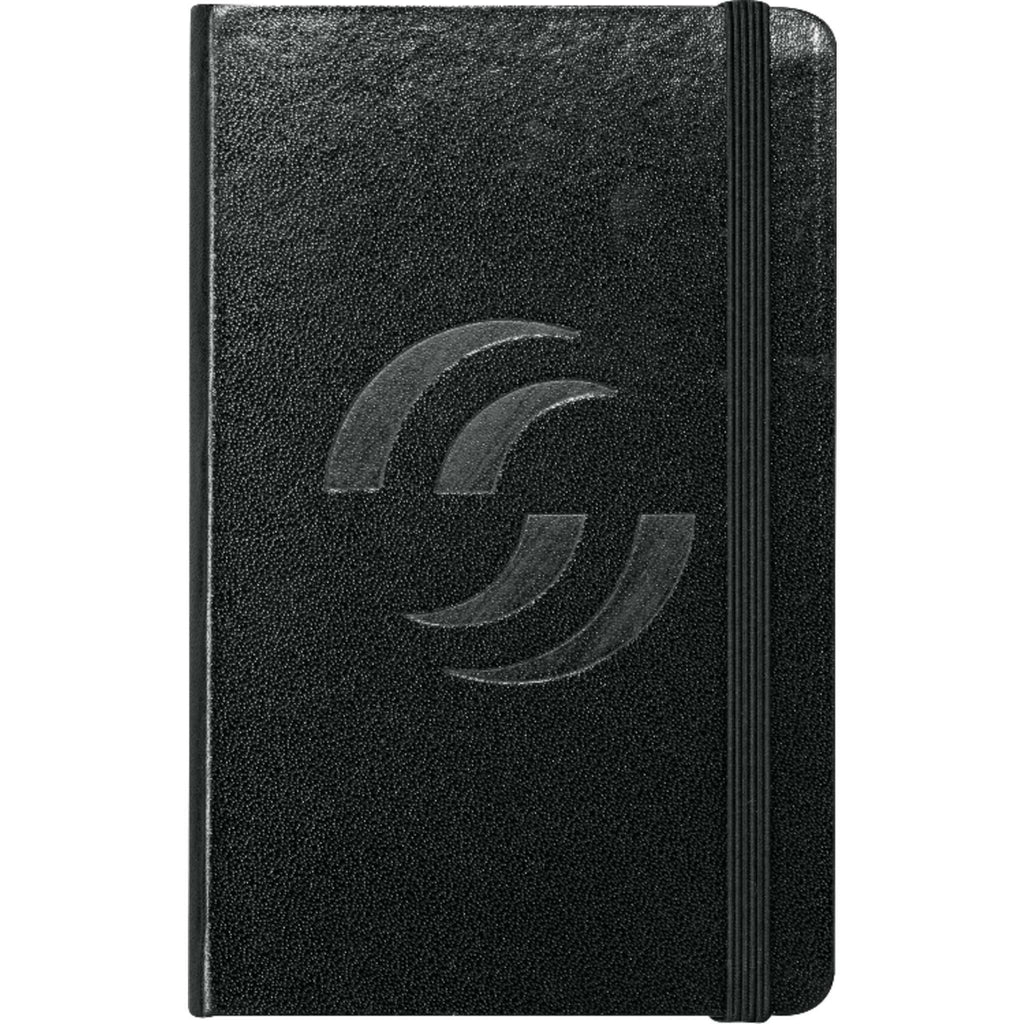 Ambassador Pocket Journal with Accordion Pocket, 3.5 x 5 Inches - Black - Front
