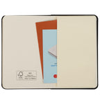Ambassador Pocket Journal with Accordion Pocket, 3.5 x 5 Inches Debossing - Black - Front 3