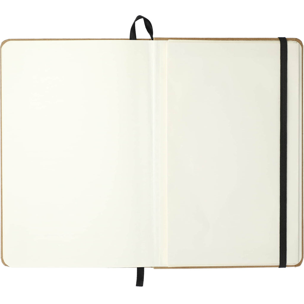 Ambassador Recycled Cover Journal, 5.5 x 8.5 Inches Debossing - Natural - Front 2