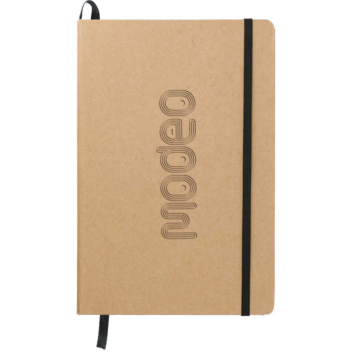 Ambassador Recycled Cover Journal, 5.5 x 8.5 Inches Debossing - Natural - Front