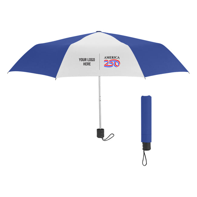 America250 Budget Recycled Telescopic Umbrella, 42 Inch Arc