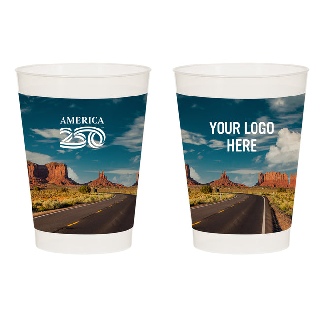 America250 Frost Flex Stadium Cup in Full Color, 10 oz