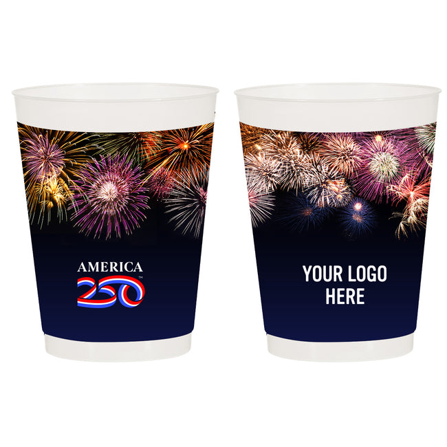 America250 Frost Flex Stadium Cup in Full Color, 16 oz
