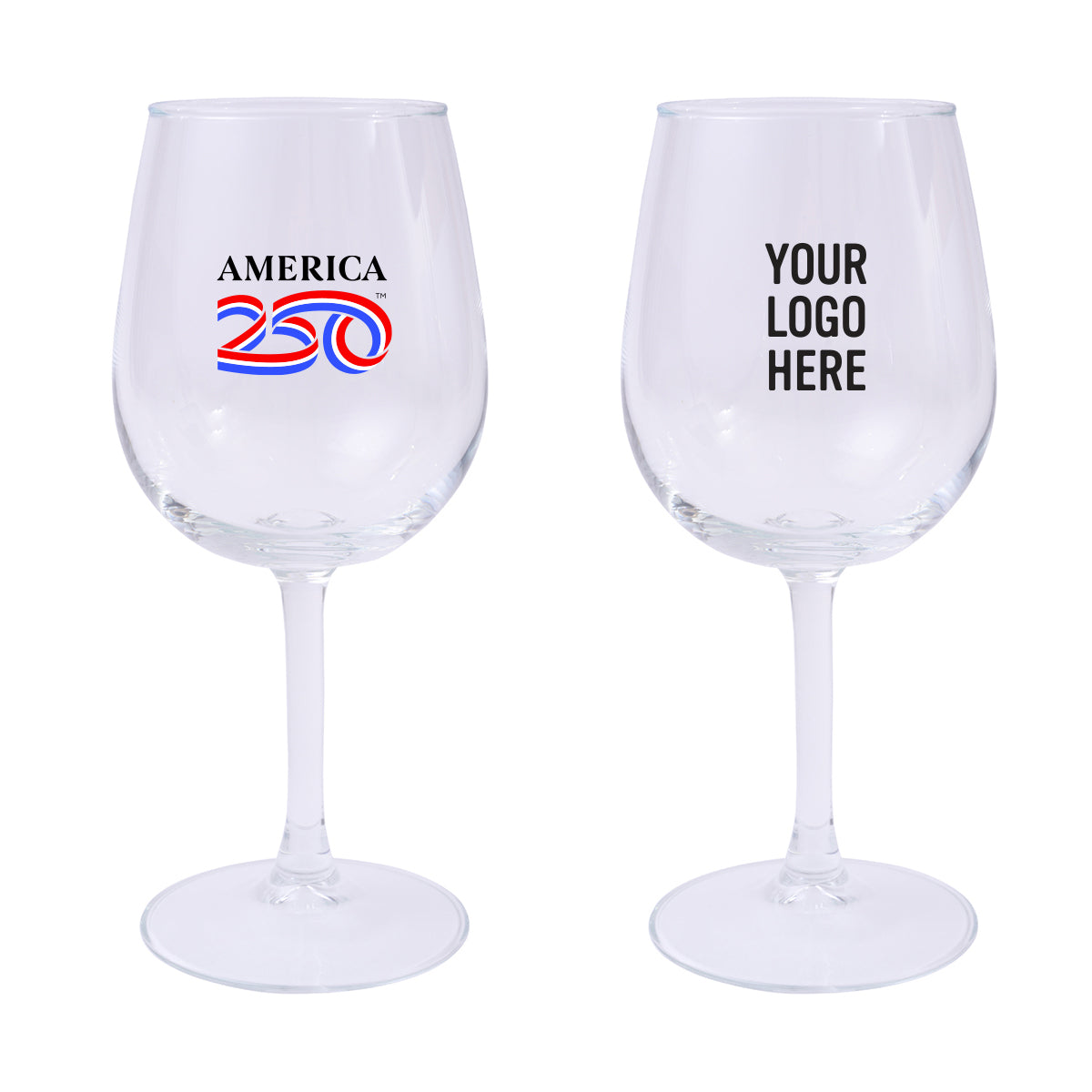 America250 Wine Glass in Full Color, 12 oz - America250™ 12 Oz. Full Color Wine Glass