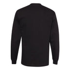American Apparel Unisex Heavyweight Cotton Long Sleeve Tee - Black - Back