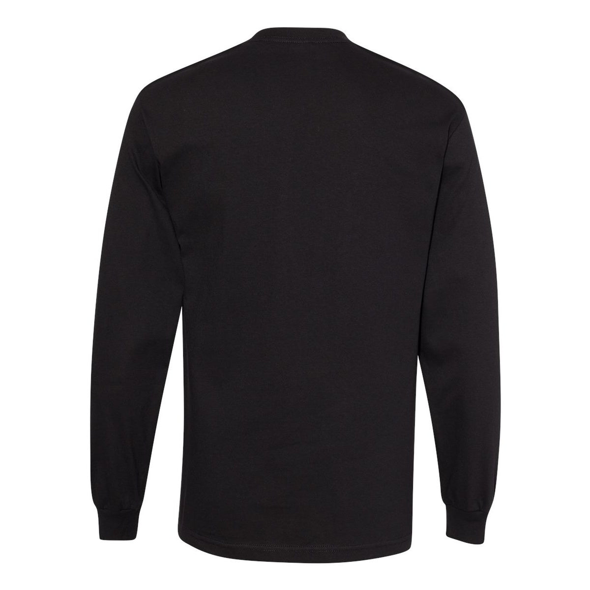 American Apparel Unisex Heavyweight Cotton Long Sleeve Tee - Black - Back