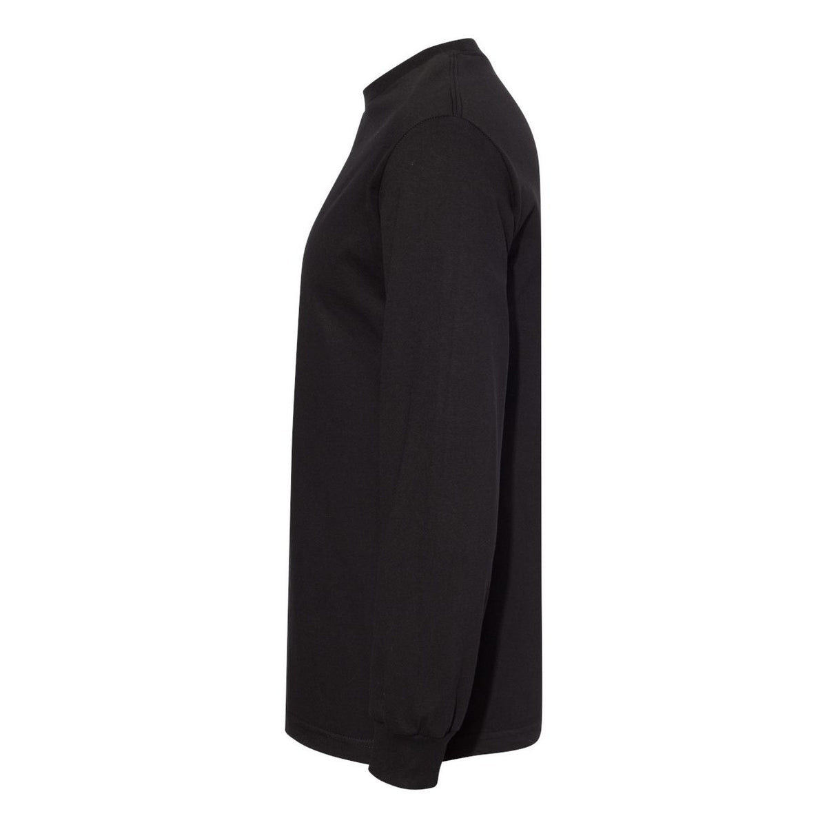 American Apparel Unisex Heavyweight Cotton Long Sleeve Tee - Black - Direct Side