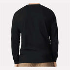 American Apparel Unisex Heavyweight Cotton Long Sleeve Tee - Black - On Model Back