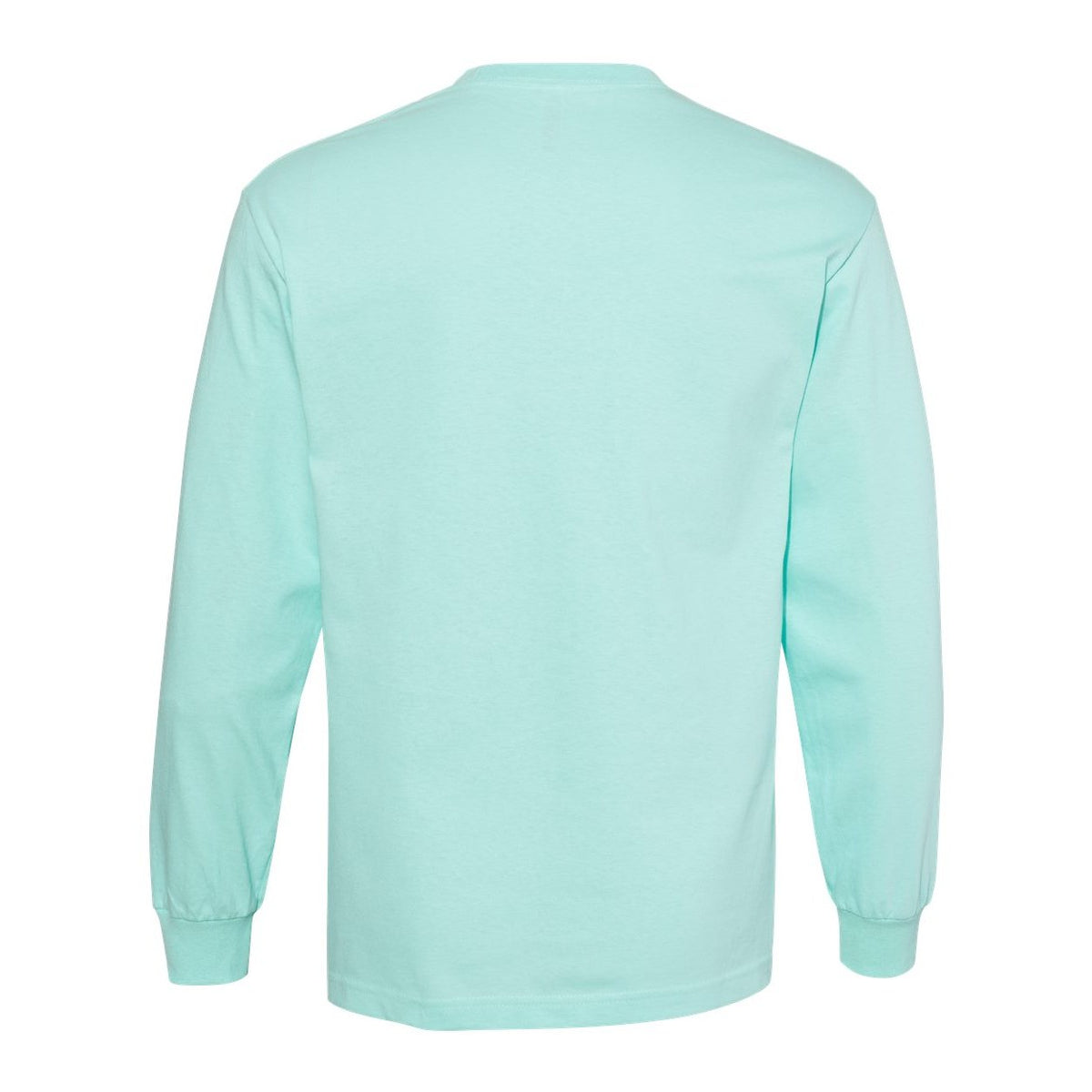 American Apparel Unisex Heavyweight Cotton Long Sleeve Tee - Celadon - Back