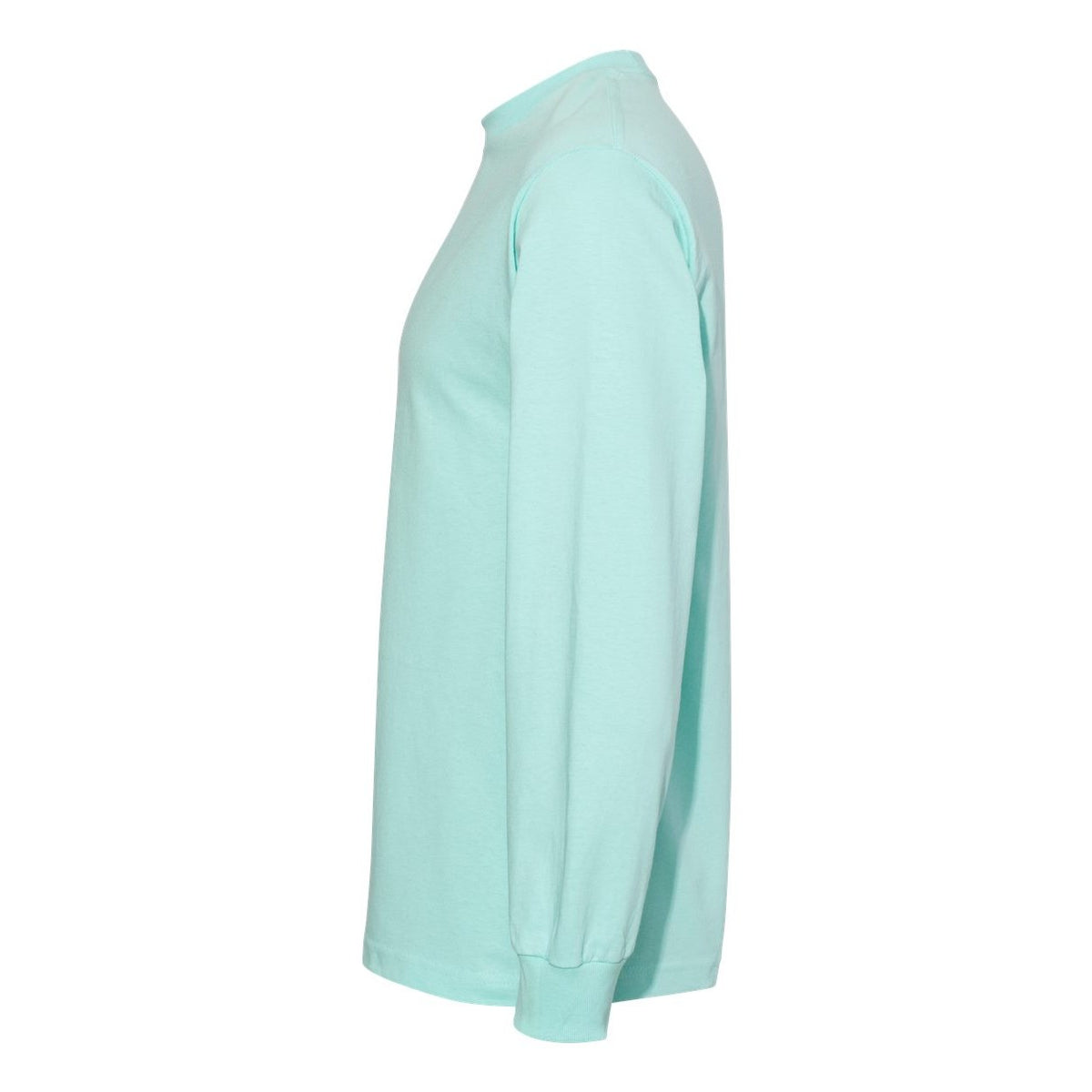 American Apparel Unisex Heavyweight Cotton Long Sleeve Tee - Celadon - Direct Side