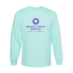 American Apparel Unisex Heavyweight Cotton Long Sleeve Tee - Celadon - Front