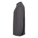 American Apparel Unisex Heavyweight Cotton Long Sleeve Tee - Heather Charcoal - Direct Side