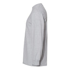 American Apparel Unisex Heavyweight Cotton Long Sleeve Tee - Heather Grey - Direct Side