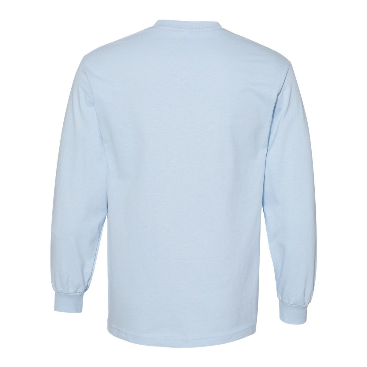 American Apparel Unisex Heavyweight Cotton Long Sleeve Tee - Powder Blue - Back