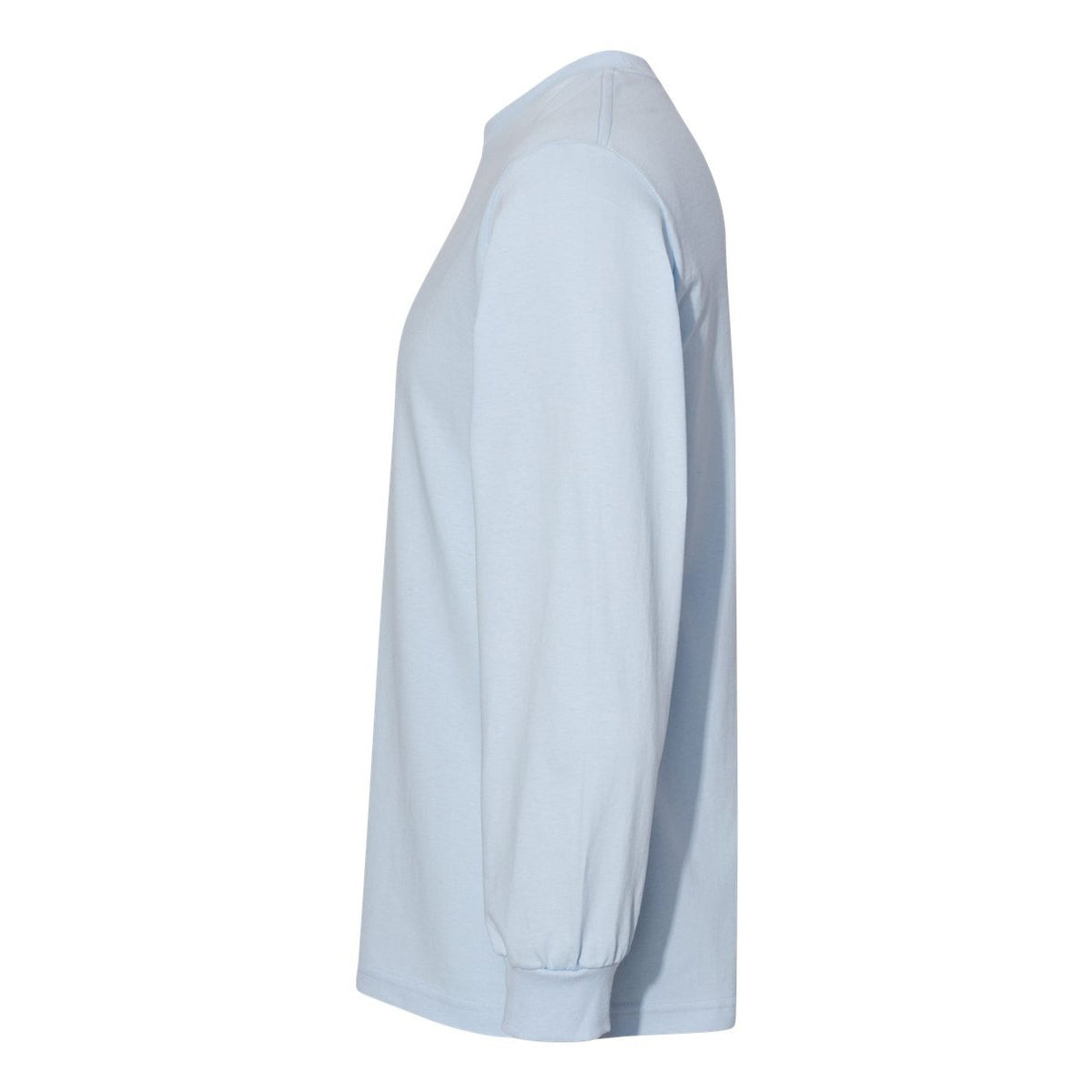 American Apparel Unisex Heavyweight Cotton Long Sleeve Tee - Powder Blue - Direct Side