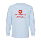 American Apparel Unisex Heavyweight Cotton Long Sleeve Tee - Powder Blue - Front