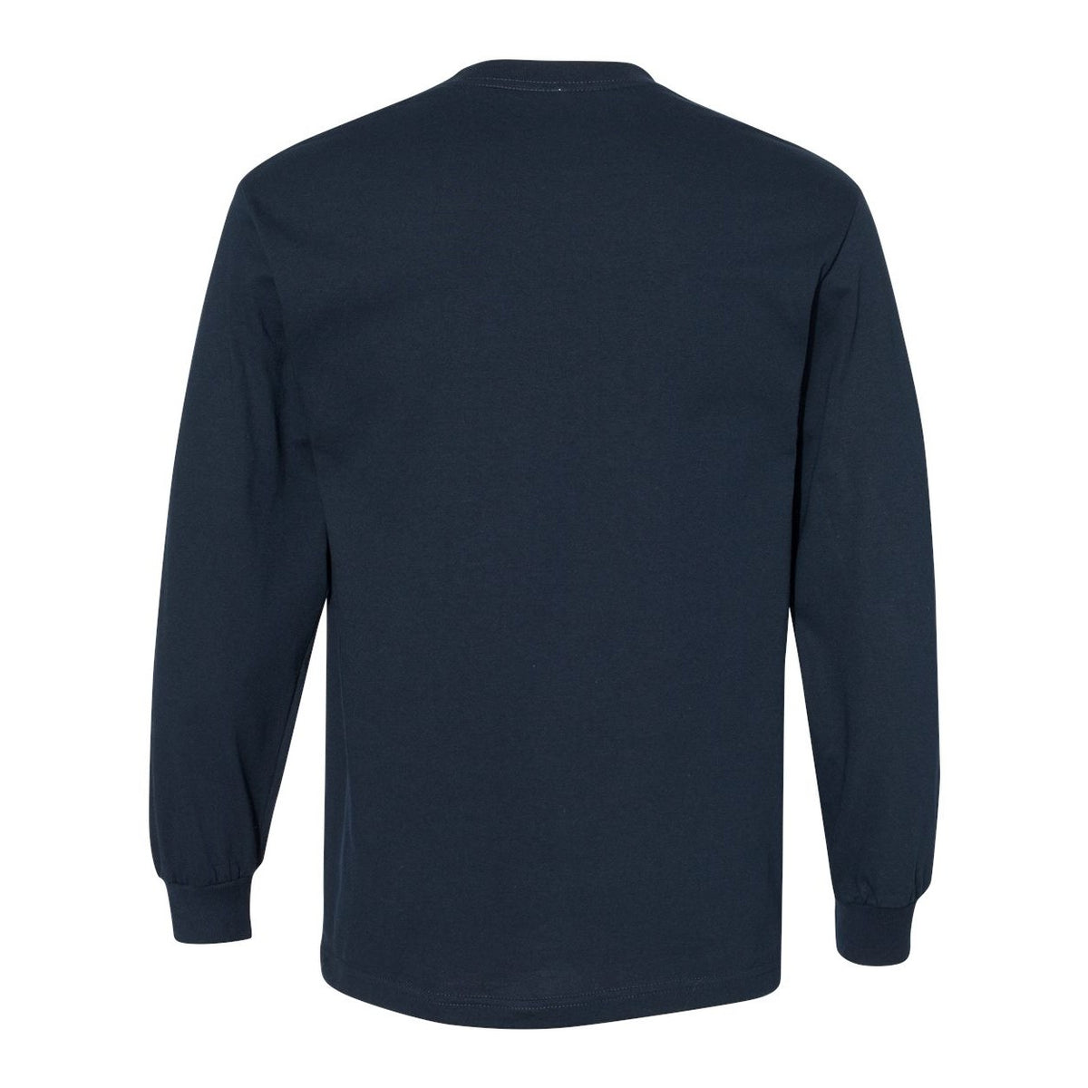 American Apparel Unisex Heavyweight Cotton Long Sleeve Tee - True Navy - Back