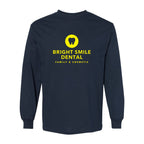 American Apparel Unisex Heavyweight Cotton Long Sleeve Tee - True Navy - Front