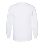American Apparel Unisex Heavyweight Cotton Long Sleeve Tee - White - Back