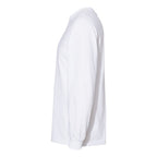 American Apparel Unisex Heavyweight Cotton Long Sleeve Tee - White - Direct Side