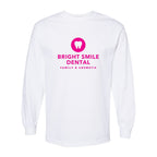 American Apparel Unisex Heavyweight Cotton Long Sleeve Tee - White - Front