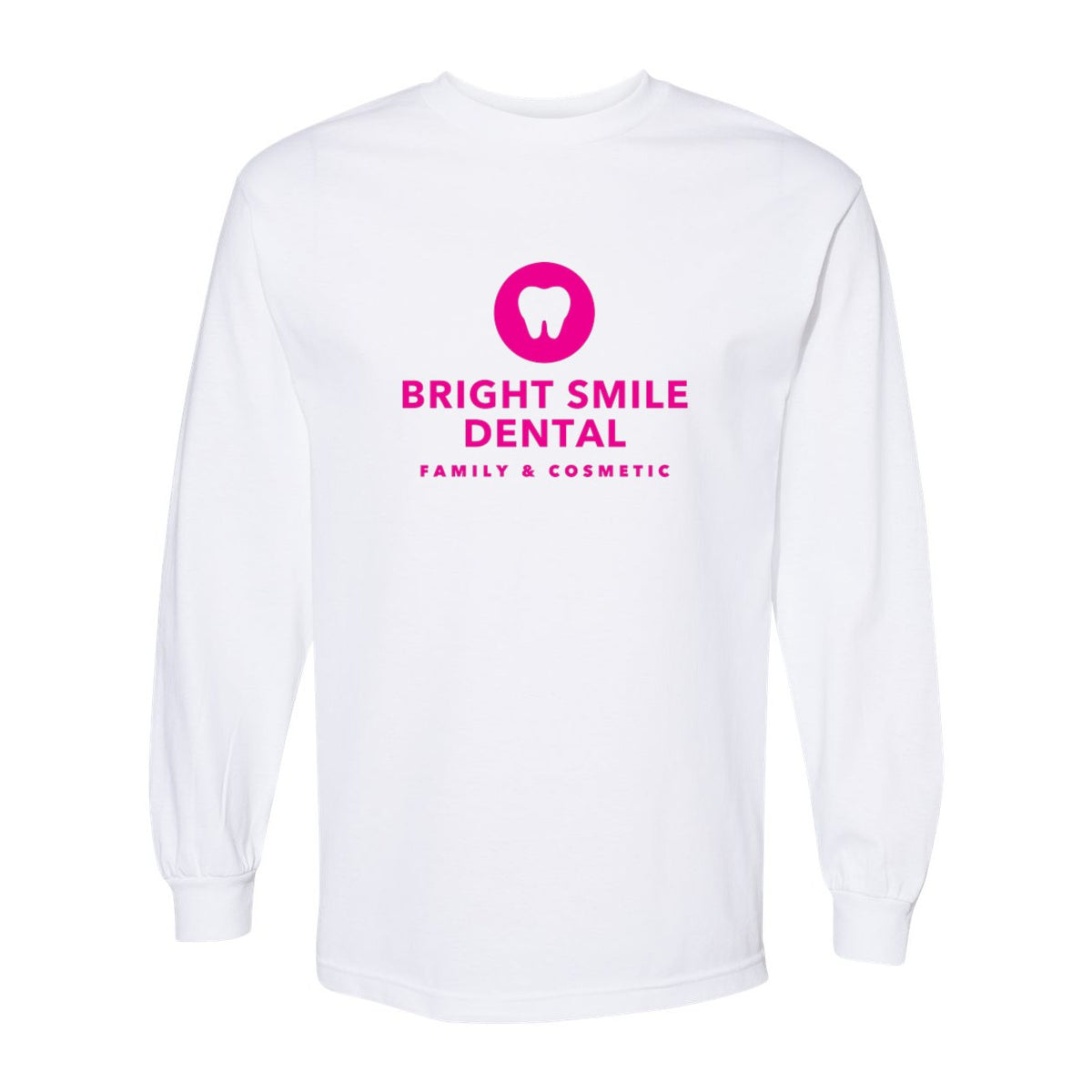 American Apparel Unisex Heavyweight Cotton Long Sleeve Tee - White - Front