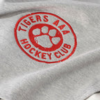 American Giant Campfire Fleece Blanket, Made in USA Embroidery - Athletic Heather - Detail 3