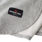 American Giant Campfire Fleece Blanket, Made in USA Embroidery - Athletic Heather - Detail 4