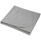 American Giant Campfire Fleece Blanket, Made in USA Embroidery - Athletic Heather - Left Angle 3