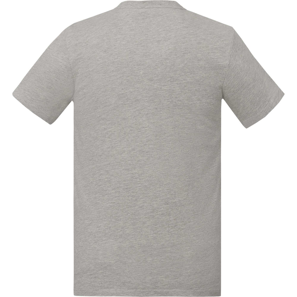 American Giant Classic Cotton Crew Tee for Men Embroidery - Heather Grey - Back