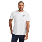 American Giant Classic Cotton Crew Tee for Men Embroidery - White - Front On Model