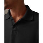 American Giant Classic Cotton Pique Polo for Men Embroidery - Black - On Model Detail 2