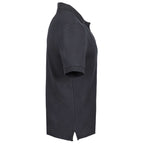 American Giant Classic Cotton Pique Polo for Men Embroidery - Black - Right Side