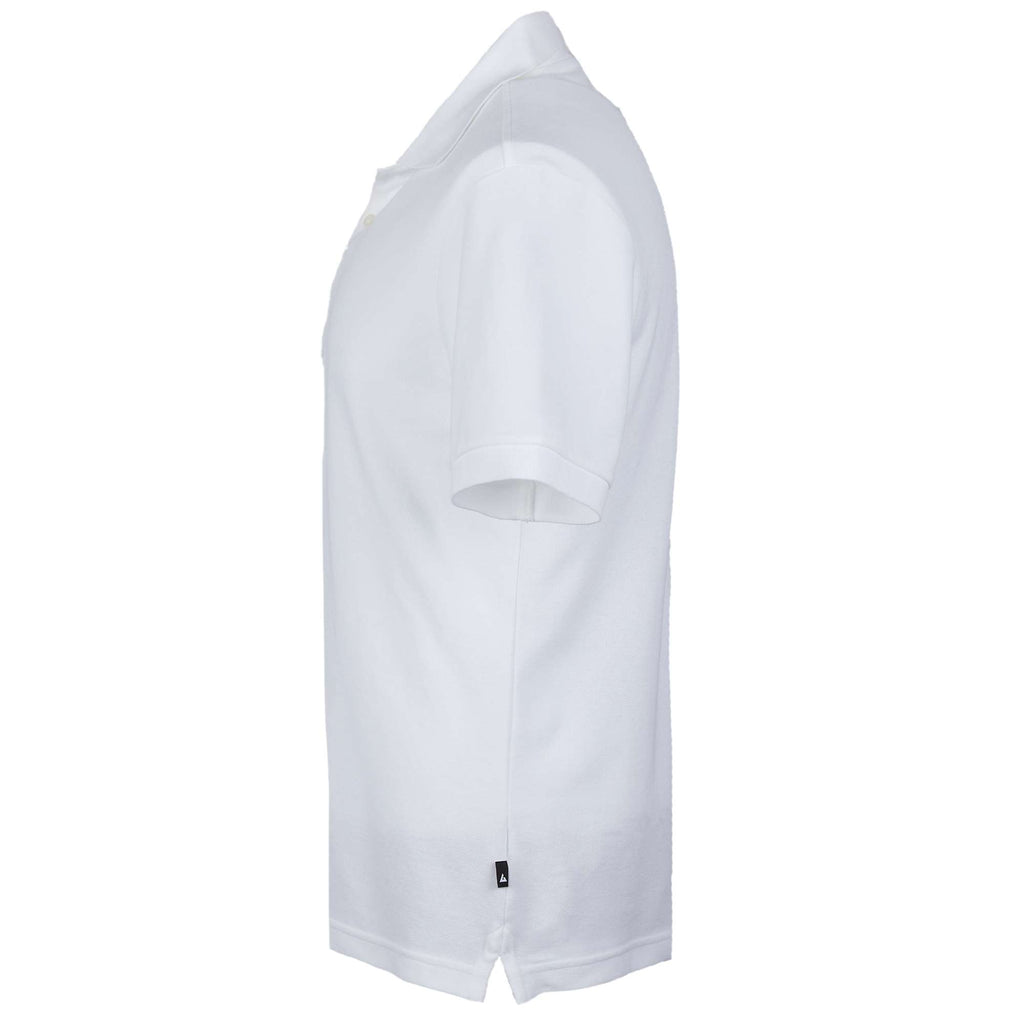 American Giant Classic Cotton Pique Polo for Men Embroidery - White - Left Side