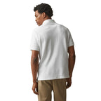 American Giant Classic Cotton Pique Polo for Men Embroidery - White - On Model Back