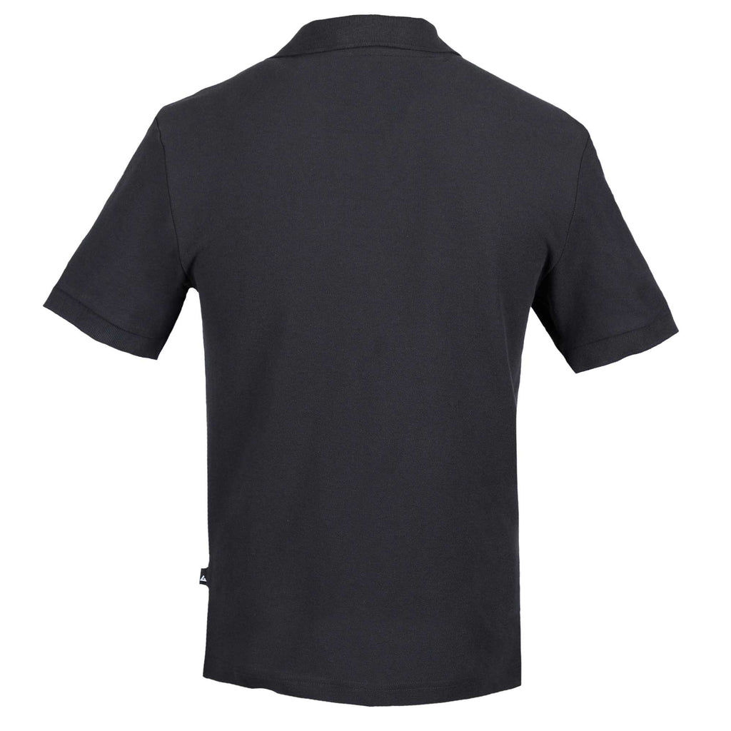 American Giant Classic Cotton Pique Polo for Men Transfer - Black - Back