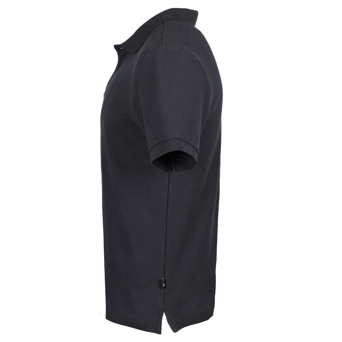 American Giant Classic Cotton Pique Polo for Men Transfer - Black - Left Side