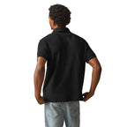 American Giant Classic Cotton Pique Polo for Men Transfer - Black - On Model Back